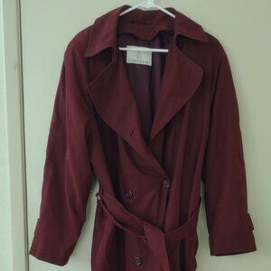 London Fog Burgundy Trench Coat
